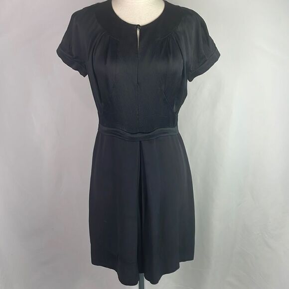 Marc Jacobs Black Silk Cap Sleeve Dress - Picture 1 of 8